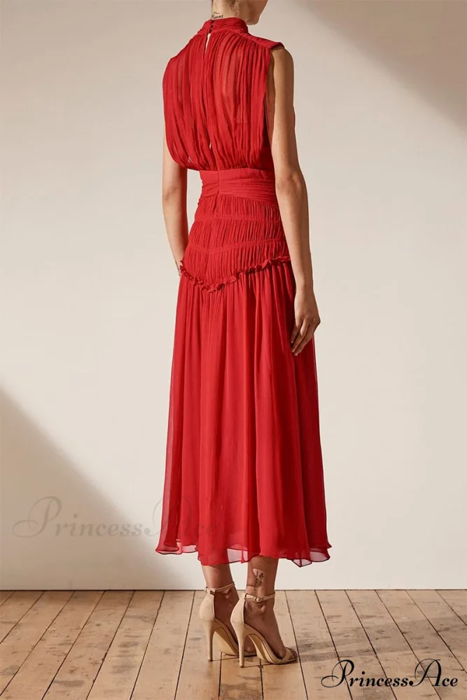 Remarkable Moment High Trendy Neck Maxi Dress - Image 5
