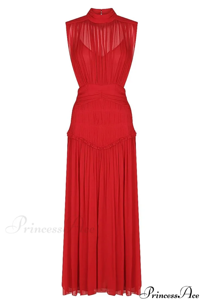 Remarkable Moment High Trendy Neck Maxi Dress - Image 6