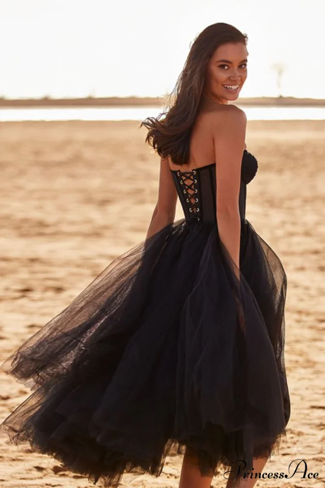 All For Love Trendy Strapless Tulle Midi Dress - Image 29