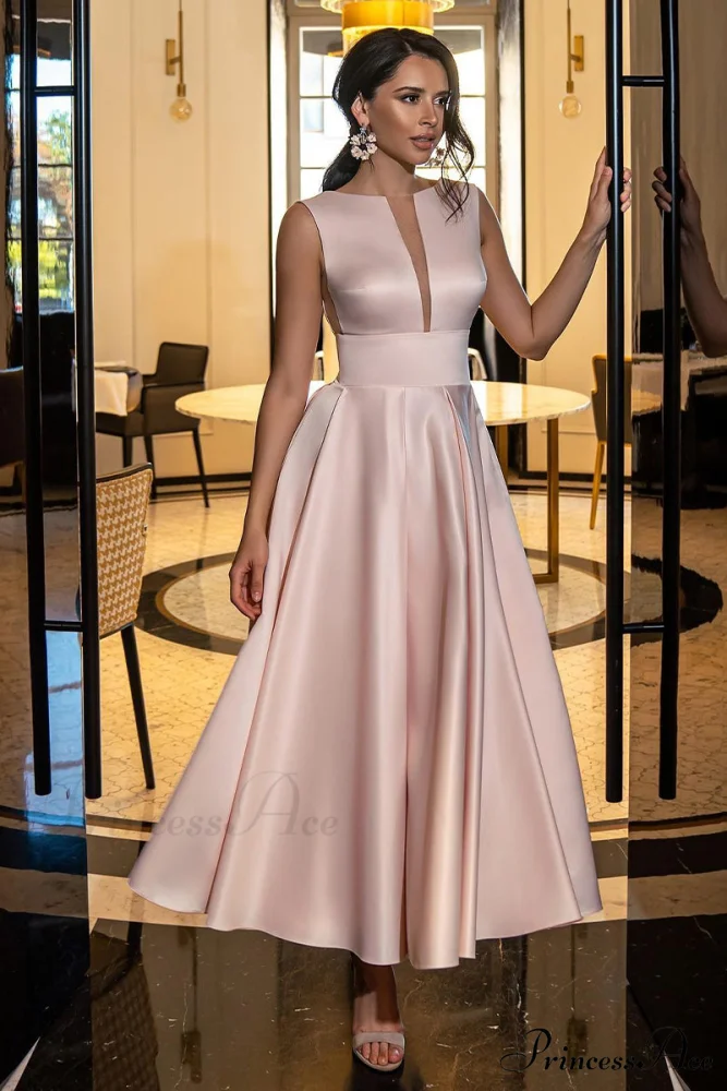 Evening Spotlight Satin Trendy Sleeveless Midi Dress