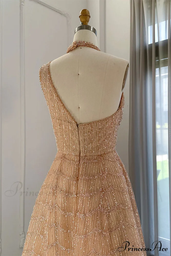 Lifelong Romance Beaded Trendy Sequin Halter Maxi Dress - Image 12