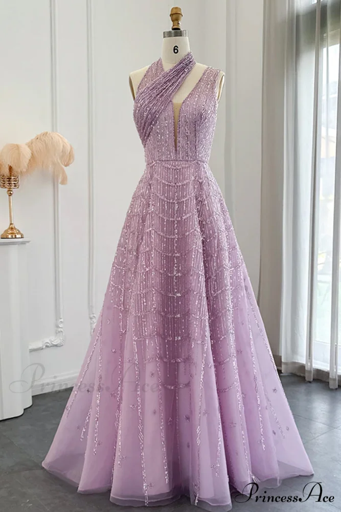 Lifelong Romance Beaded Trendy Sequin Halter Maxi Dress - Image 4