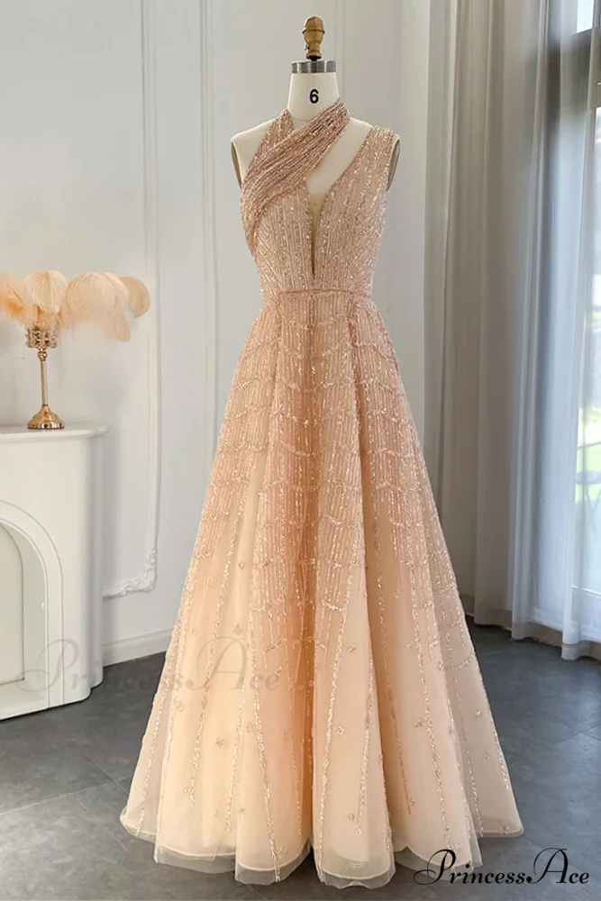 Lifelong Romance Beaded Trendy Sequin Halter Maxi Dress - Image 7