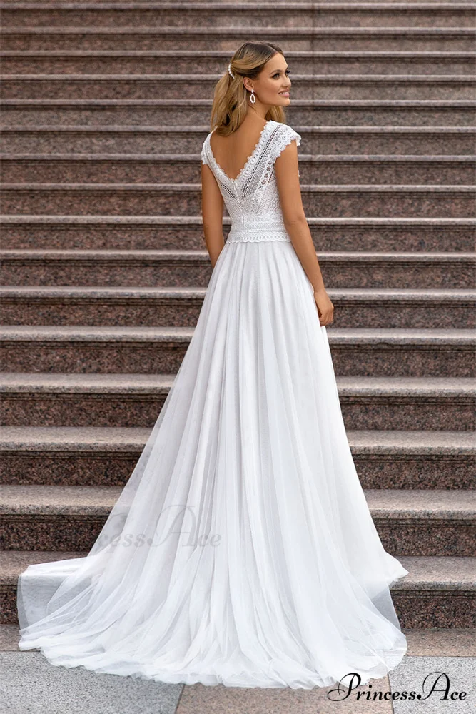 Love Devotion A-line Trendy White Wedding Dress - Image 2