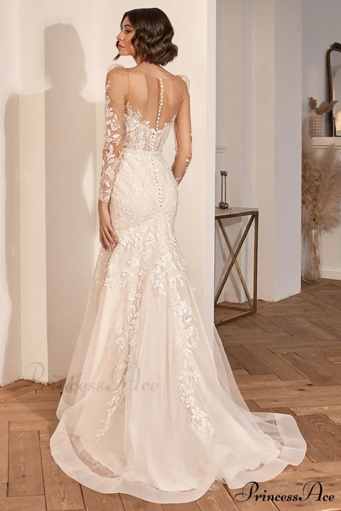 Passionate Love Graceful Mermaid Wedding Dress - Image 3