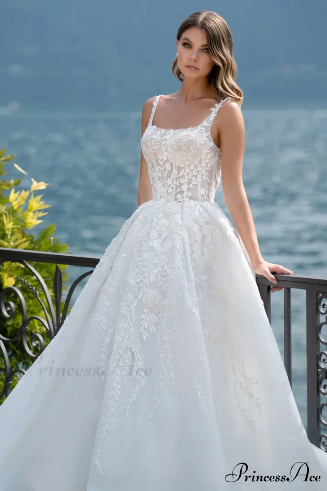 Pure Romance White Trendy Lace Wedding Dress - Image 2
