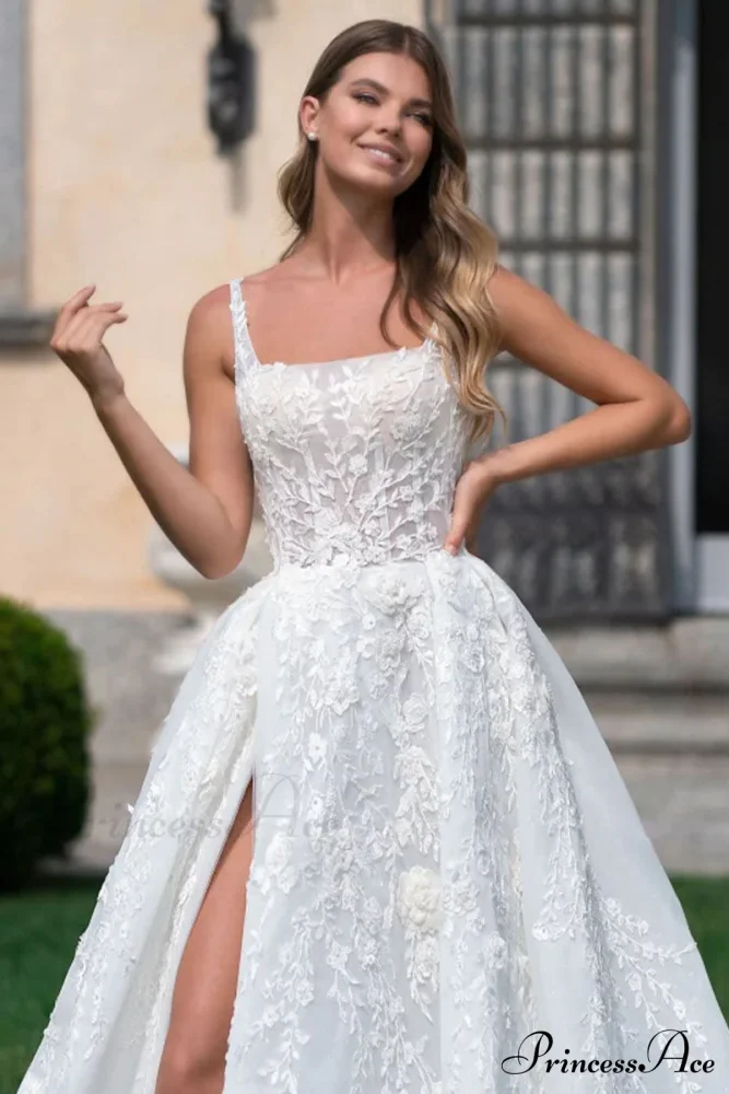 Pure Romance White Trendy Lace Wedding Dress - Image 4
