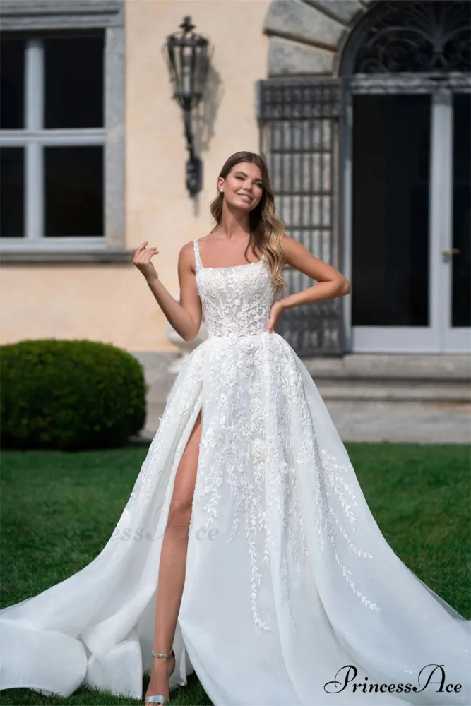 Pure Romance White Trendy Lace Wedding Dress - Image 6