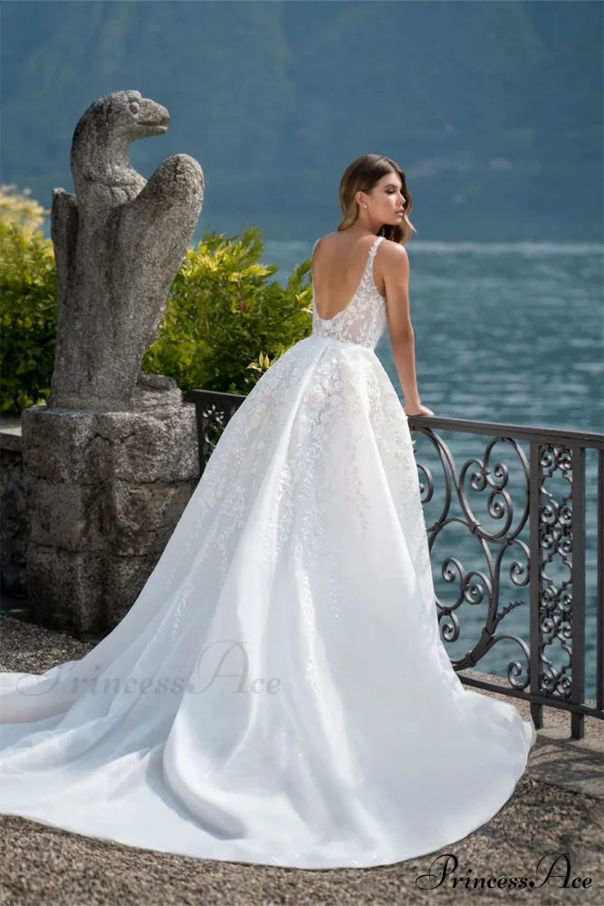 Pure Romance White Trendy Lace Wedding Dress - Image 7