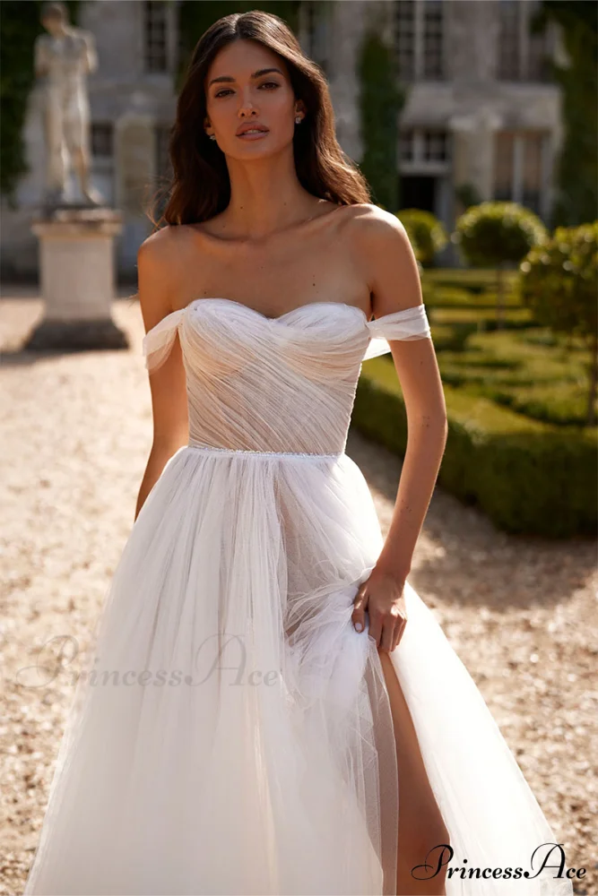 Galina Off-the-Shoulder Graceful A-Line Wedding Dress - Image 2