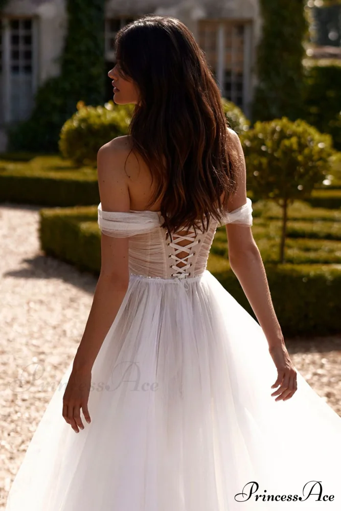 Galina Off-the-Shoulder Graceful A-Line Wedding Dress - Image 5