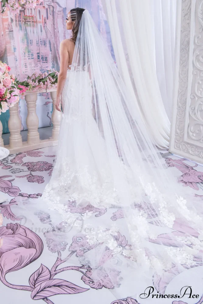 Promised Love Lace Trendy Mermaid Wedding Dress - Image 15