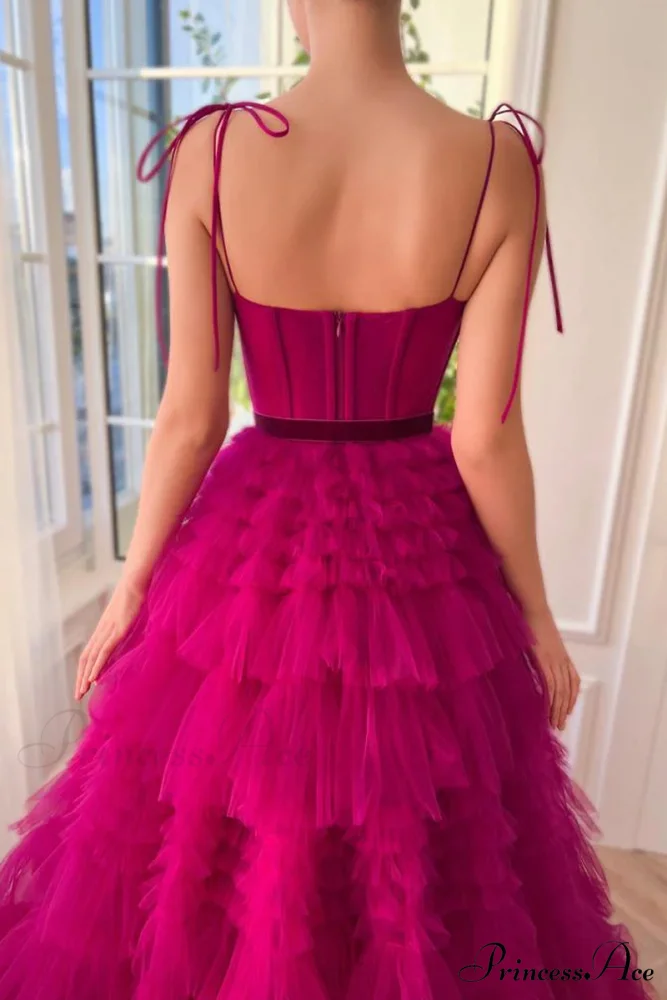 Romantic Evening Graceful Ruffled Maxi Dress - Image 3