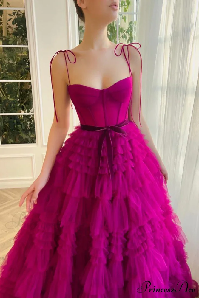 Romantic Evening Graceful Ruffled Maxi Dress - Image 4