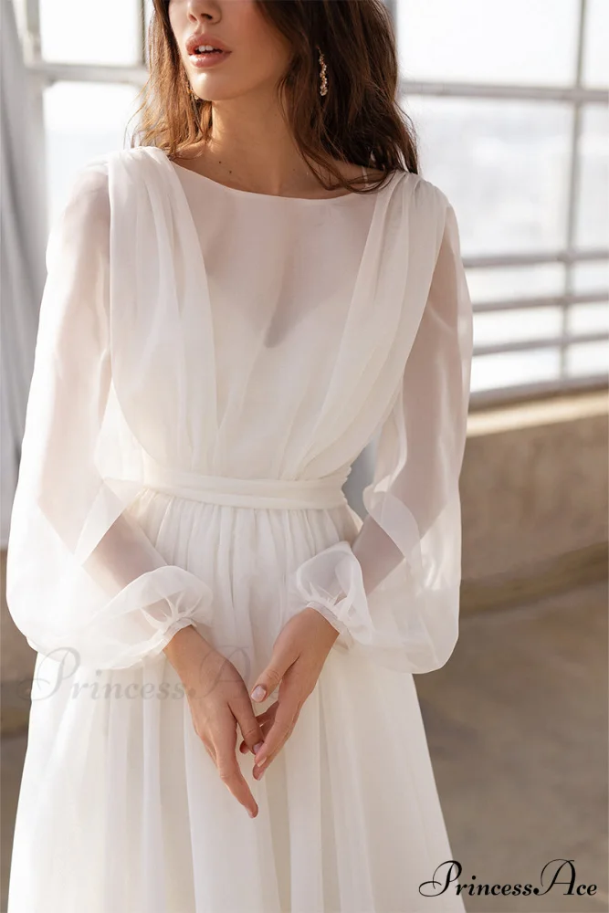 Jasmine Long Graceful Sleeve Wedding Gown - Image 12