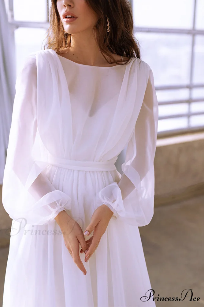 Jasmine Long Graceful Sleeve Wedding Gown - Image 3