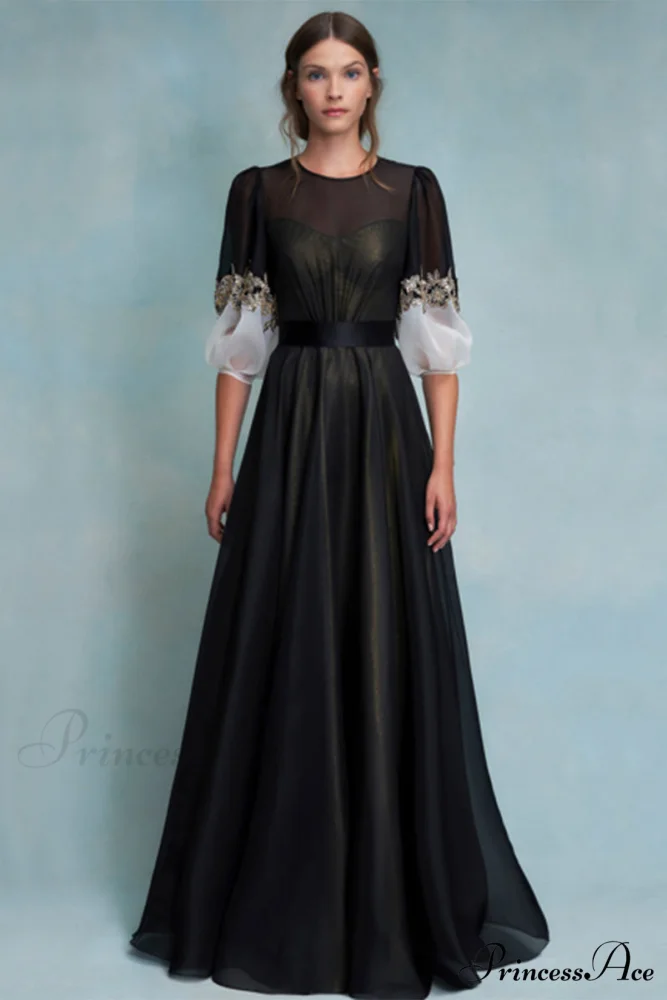 Medeline Black Graceful Maxi Dress - Image 2