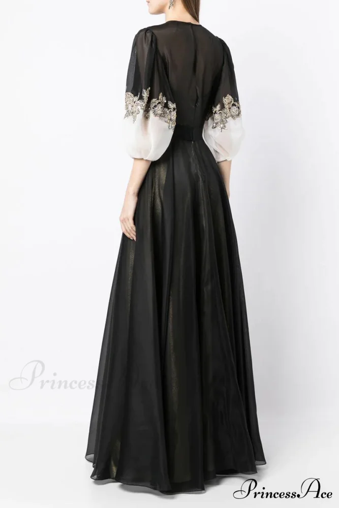 Medeline Black Graceful Maxi Dress - Image 5