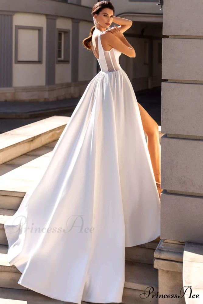 Eternity Satin Graceful A-Line Wedding Dress - Image 7