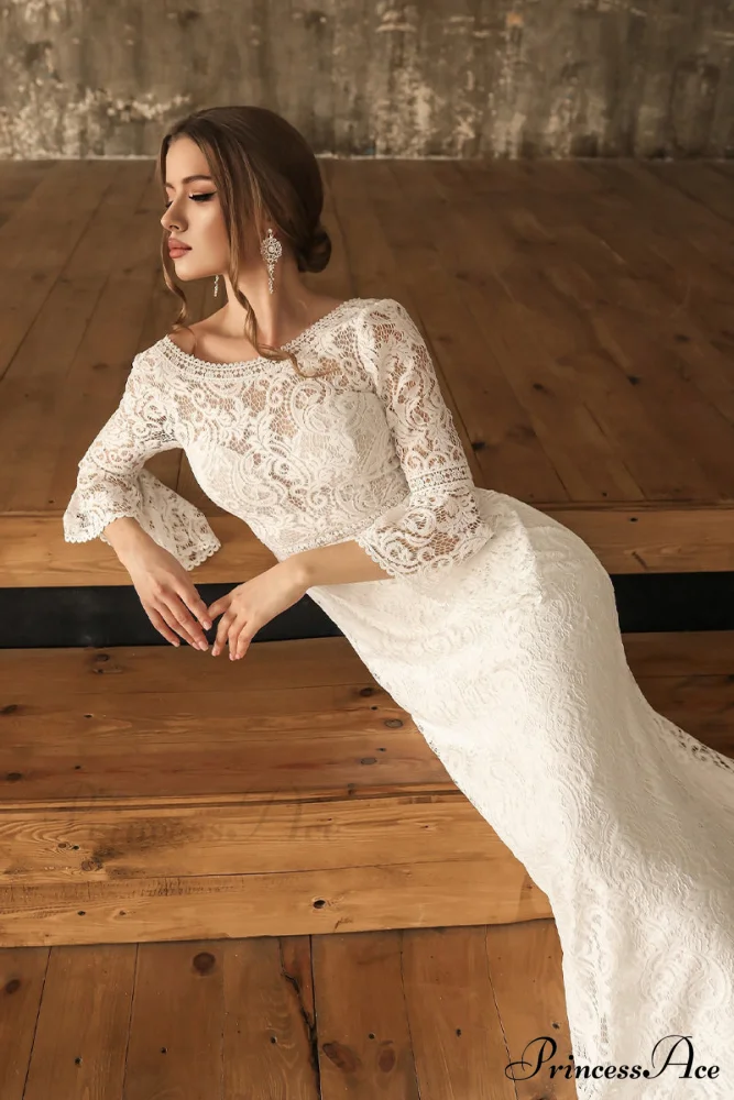 Magical Eternity Lace Trendy Mermaid Wedding Dress - Image 10