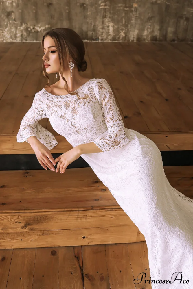 Magical Eternity Lace Trendy Mermaid Wedding Dress - Image 4