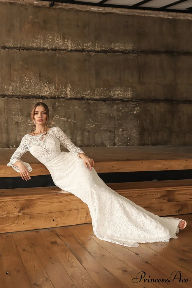 Magical Eternity Lace Trendy Mermaid Wedding Dress - Image 9