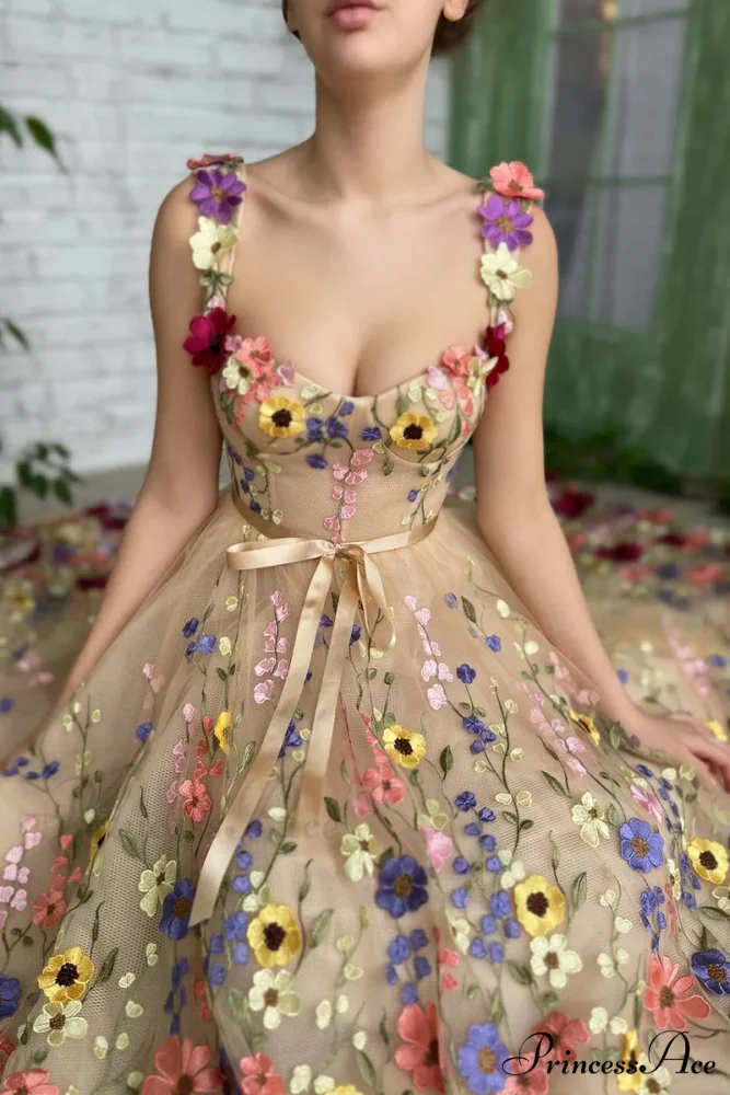 Royal Bloom Graceful Embroidered Maxi Dress - Image 5