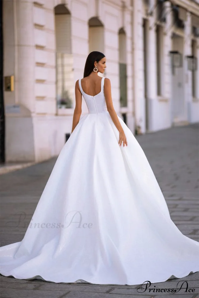 Preston Sleeveless Graceful Sparkly Wedding Dress - Image 2