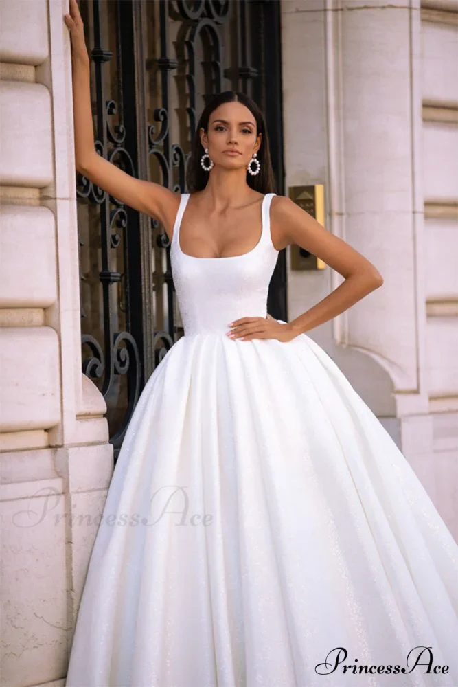 Preston Sleeveless Graceful Sparkly Wedding Dress - Image 3