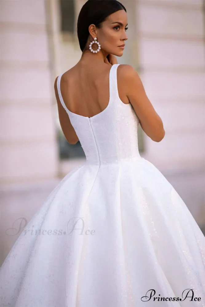 Preston Sleeveless Graceful Sparkly Wedding Dress - Image 4