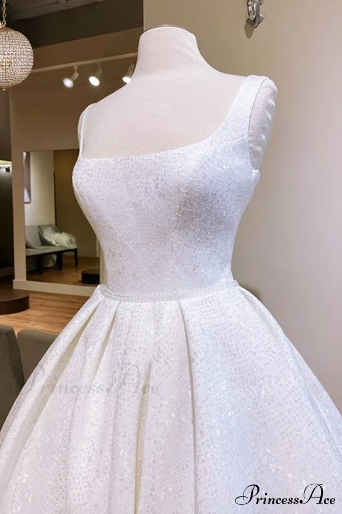 Preston Sleeveless Graceful Sparkly Wedding Dress - Image 5