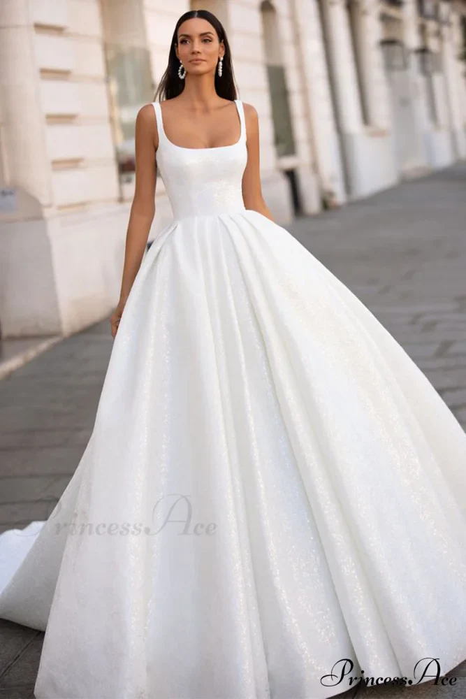 Preston Sleeveless Graceful Sparkly Wedding Dress - Image 6