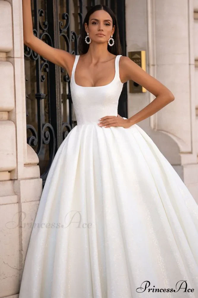 Preston Sleeveless Graceful Sparkly Wedding Dress - Image 8