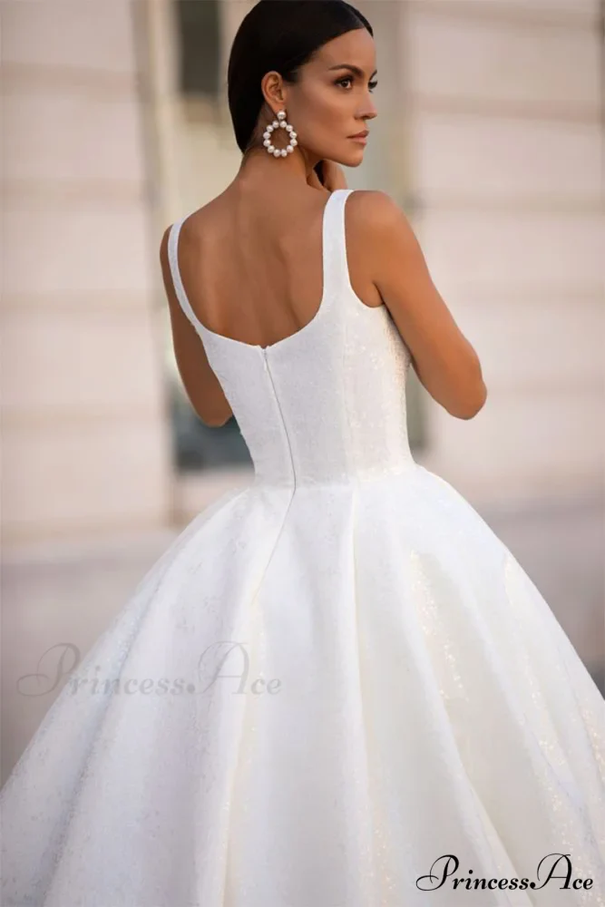 Preston Sleeveless Graceful Sparkly Wedding Dress - Image 9