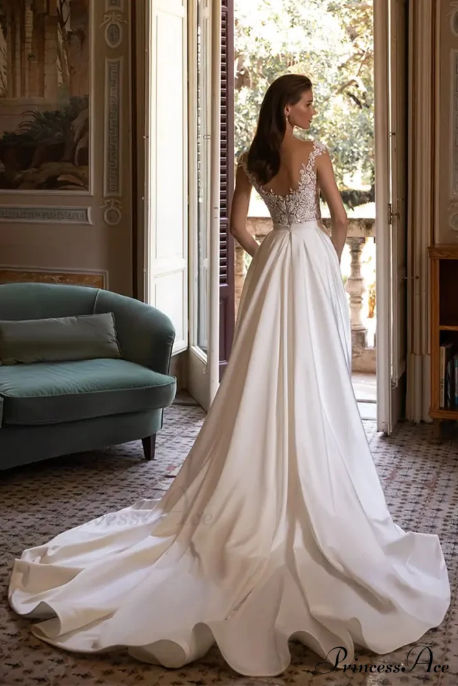 Lovestruck Satin Graceful Wedding Dress - Image 8