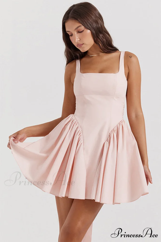 Monterey Cypress White Trendy Bow Mini Dress - Image 14