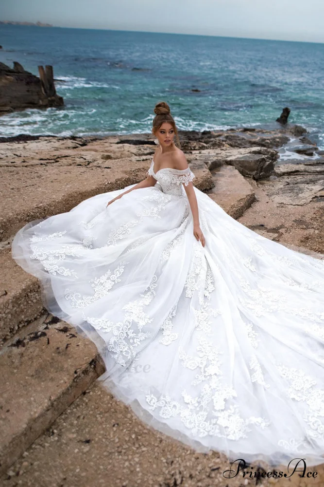 Marley Strapless Graceful A-line Wedding Dress - Image 3