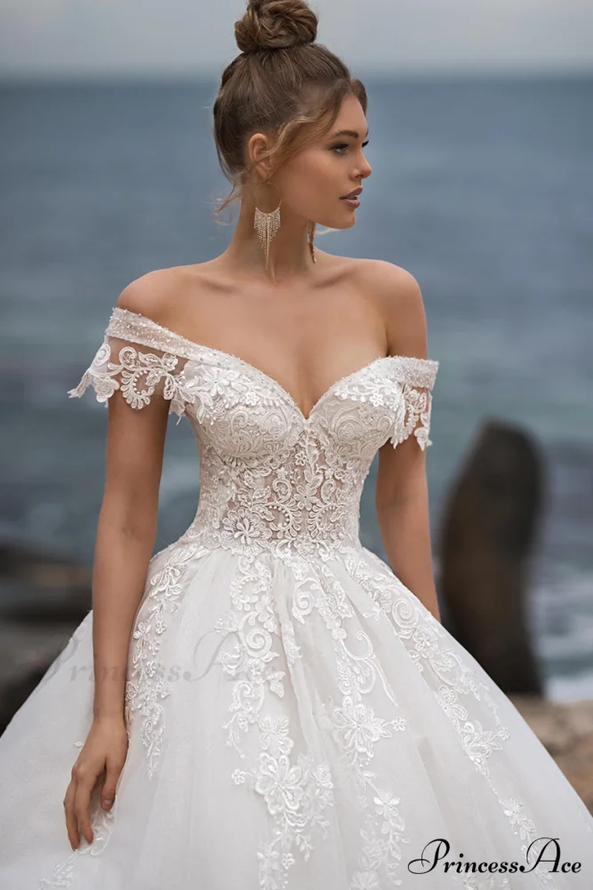 Marley Strapless Graceful A-line Wedding Dress - Image 4
