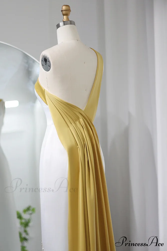 Ameena Beaded Graceful One-Shoulder Midi Dress - Image 13