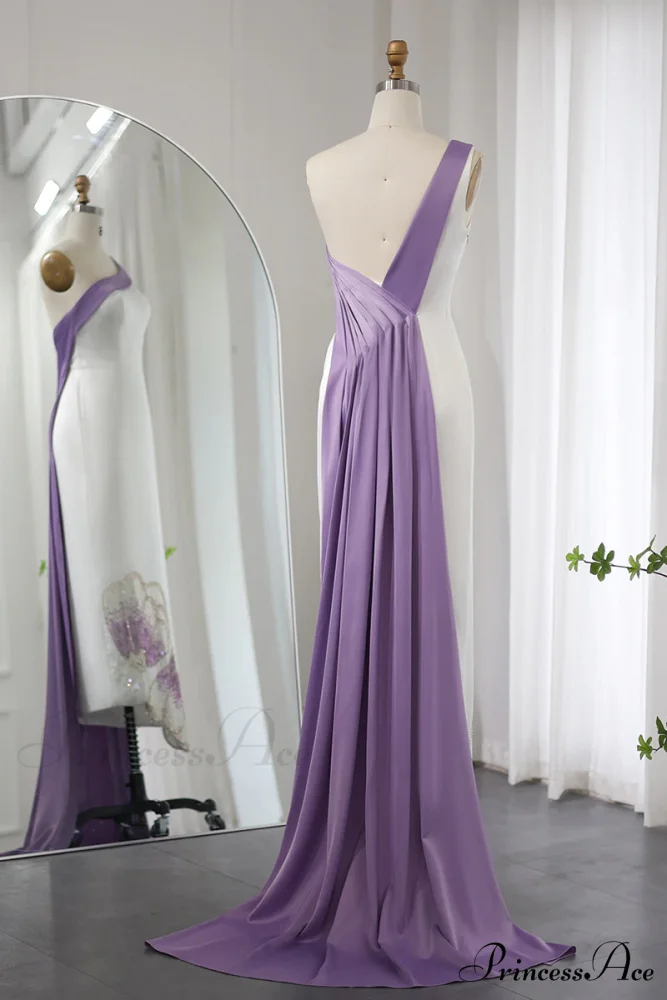Ameena Beaded Graceful One-Shoulder Midi Dress - Image 7