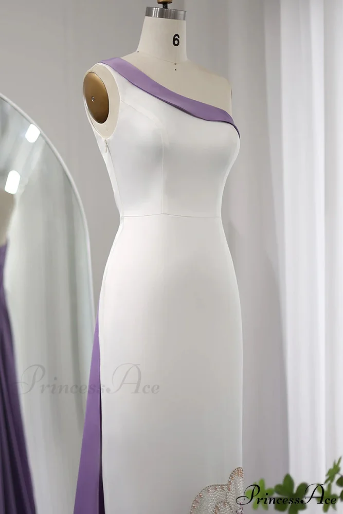 Ameena Beaded Graceful One-Shoulder Midi Dress - Image 8