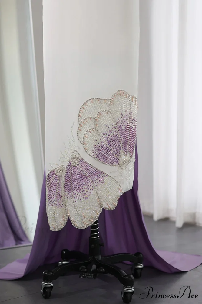 Ameena Beaded Graceful One-Shoulder Midi Dress - Image 9