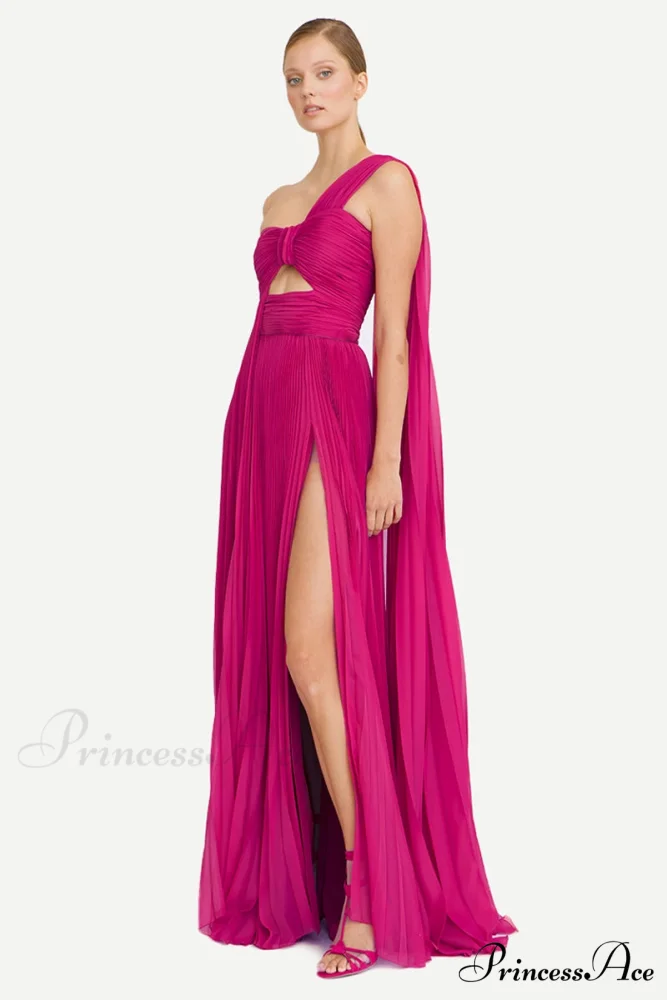 Calliope One-Shoulder Graceful Maxi Dress - Image 2