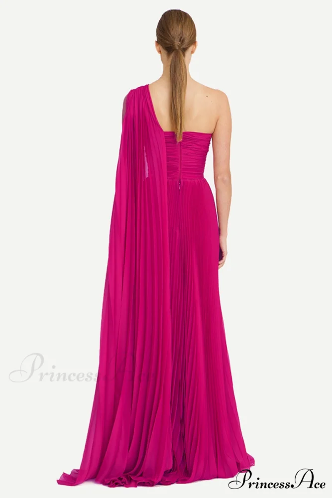 Calliope One-Shoulder Graceful Maxi Dress - Image 3