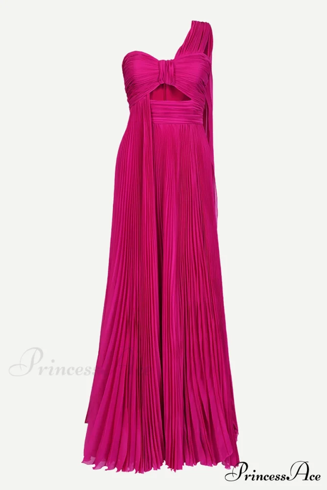 Calliope One-Shoulder Graceful Maxi Dress - Image 4