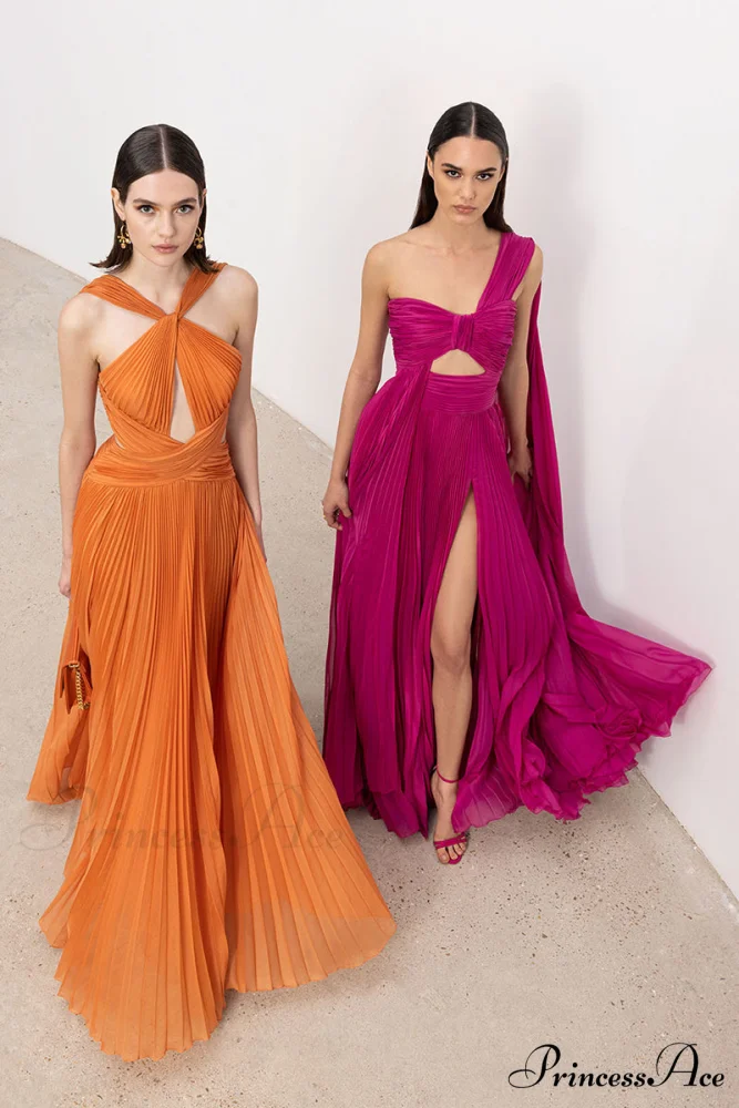 Calliope One-Shoulder Graceful Maxi Dress - Image 5