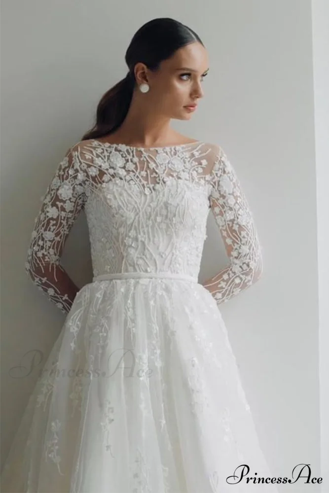 Bennett Long Graceful Sleeve Wedding Dress - Image 7