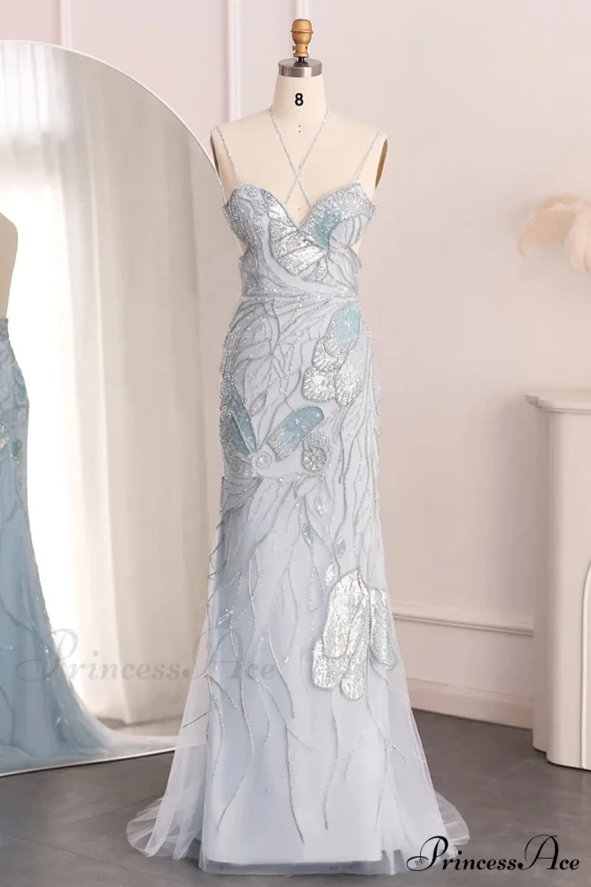 Calista Beaded Graceful Backless Maxi Dress - Image 11