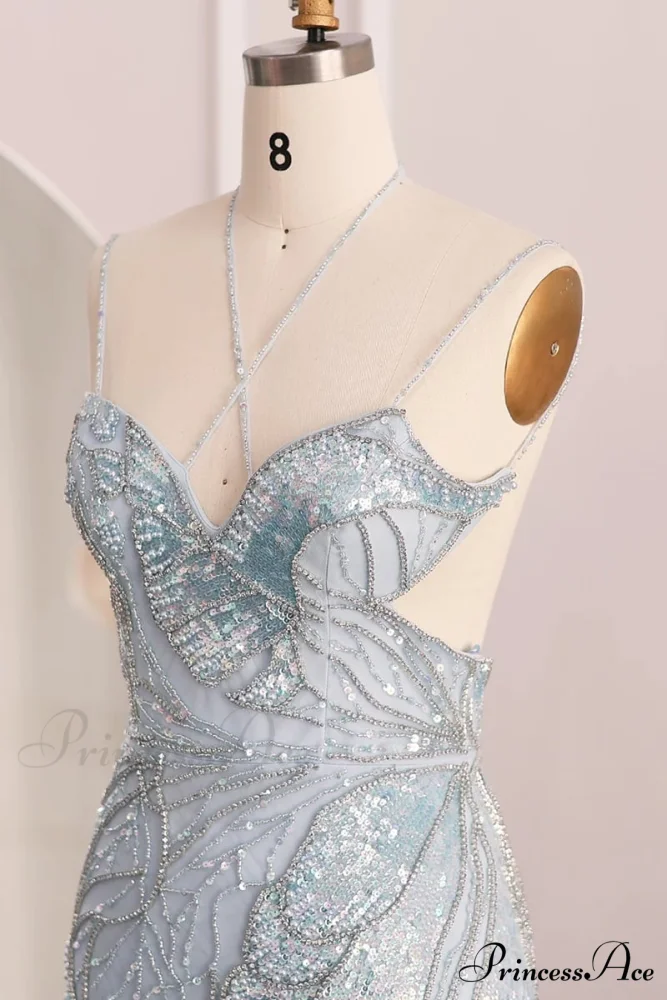 Calista Beaded Graceful Backless Maxi Dress - Image 14