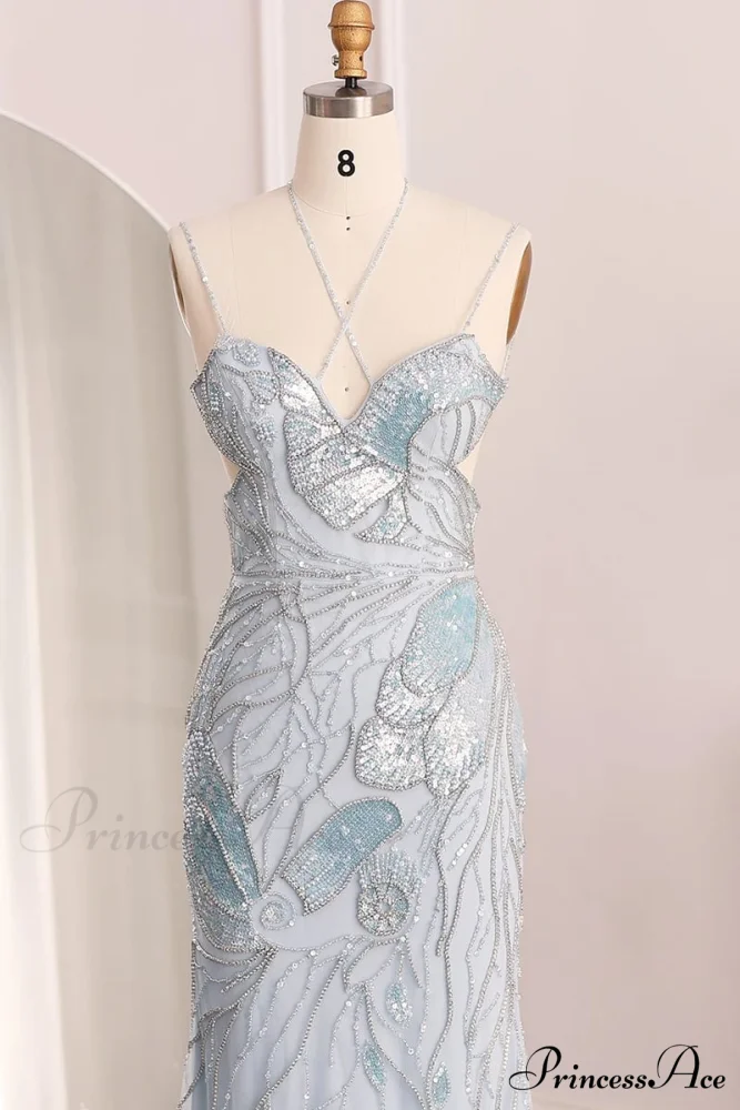 Calista Beaded Graceful Backless Maxi Dress - Image 15
